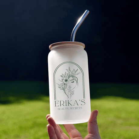 Erika's Beauty Secrets Frosted Glass - Winks Design Studio,LLC