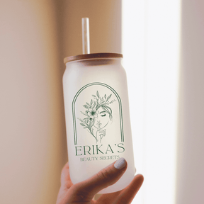Erika's Beauty Secrets Frosted Glass - Winks Design Studio,LLC