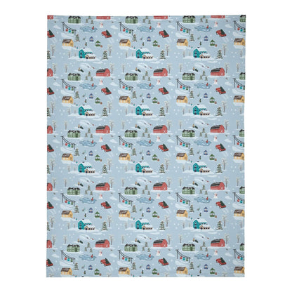 Christmas Village Fleece Blanket - Winks Design Studio,LLC