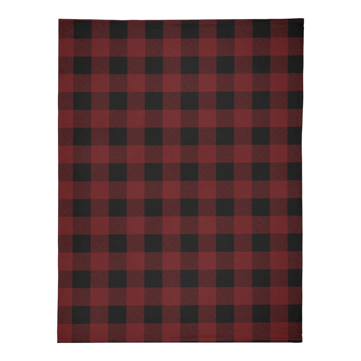 Red Buffalo Plaid fleece blanket by Winks Design Studio, LLC, cozy throw with classic plaid pattern and soft fleece texture.