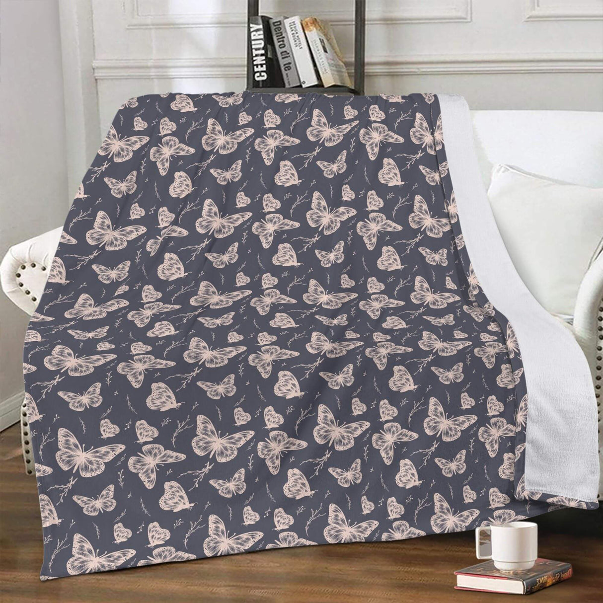 Whimsical Butterfly Fleece Blanket - Winks Design Studio,LLC