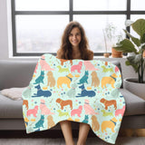 Cute Dog Breed Soft Fleece Blanket 80”x60” - Winks Design Studio,LLC