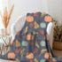 Harvest Pumpkins Fleece Blanket 70”x54” - Winks Design Studio,LLC