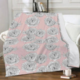 Pink Peony Flower Blanket - Winks Design Studio,LLC