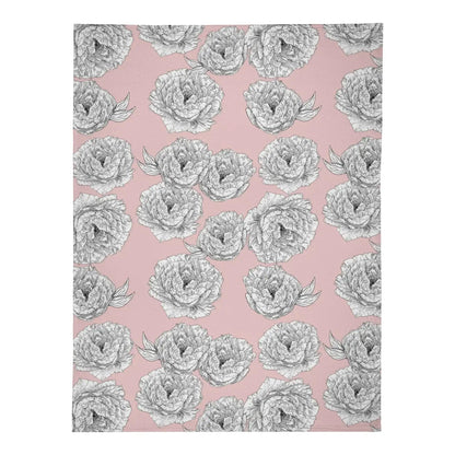 Pink Peony Flower Blanket - Winks Design Studio,LLC