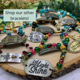 Handmade Beaded Bracelet- Never Give Up Bracelet - Winks Design Studio,LLC