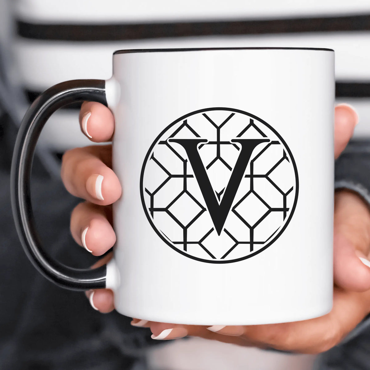 Verdigris ceramic mug by Winks Design Studio, LLC, showing a stylish glazed ceramic mug with a verdigris finish.