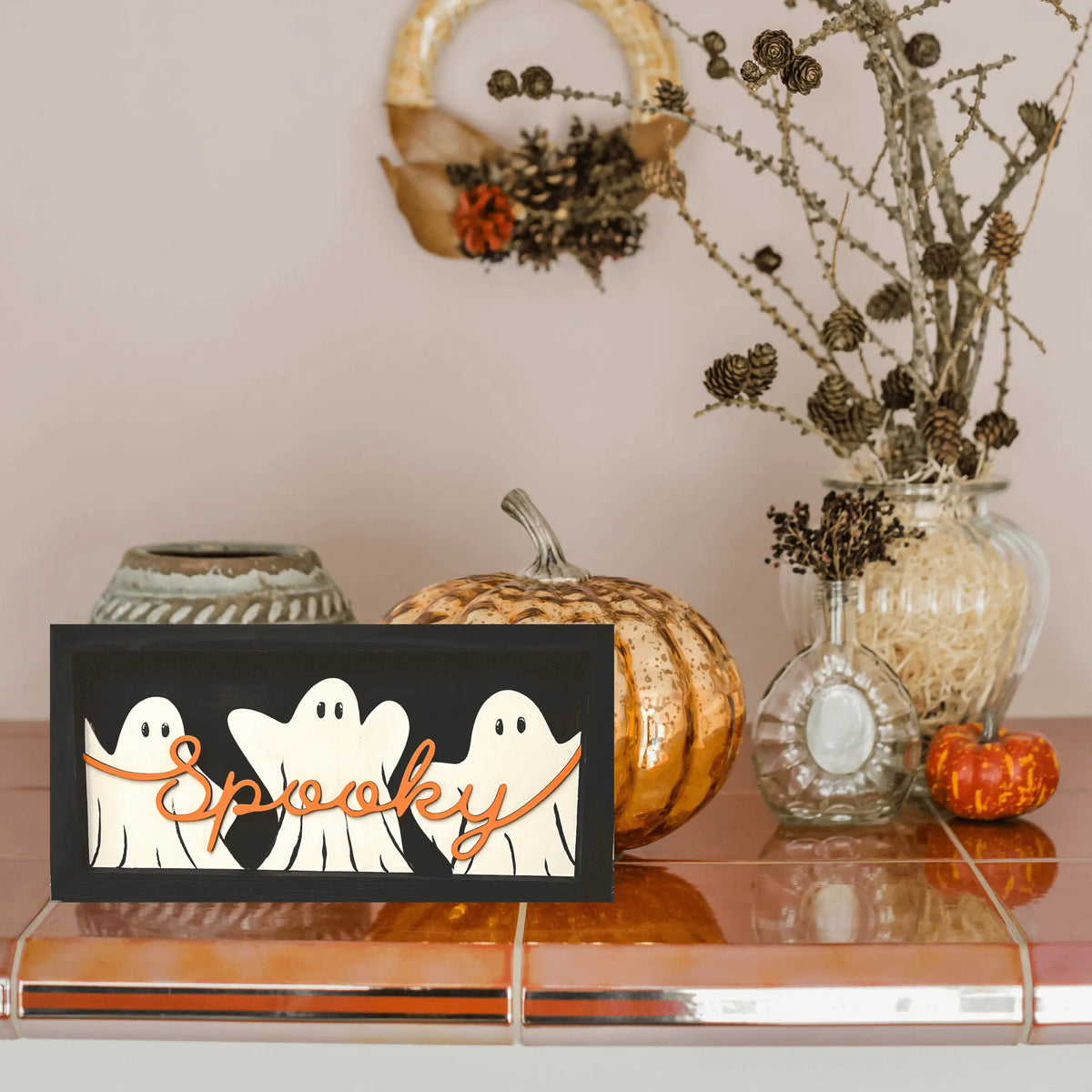 Winks Design Studio LLC Spooky Sign DIY Kit class with materials for creating spooky-themed sign crafts