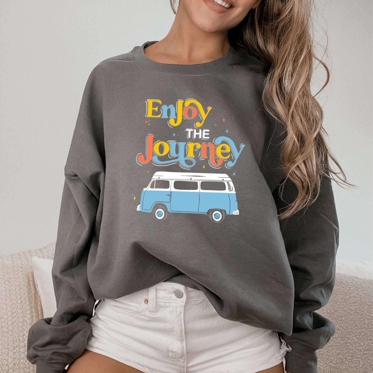 70's Retro Van Crewneck - Winks Design Studio,LLC