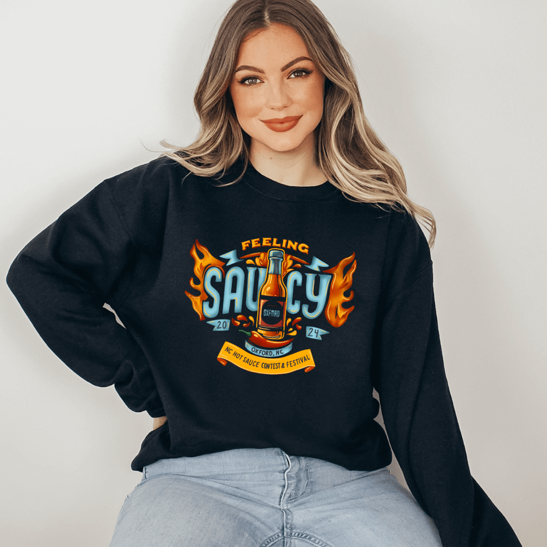 NC Hot Sauce Contest & Festival Crewneck Sweatshirt - Winks Design Studio,LLC