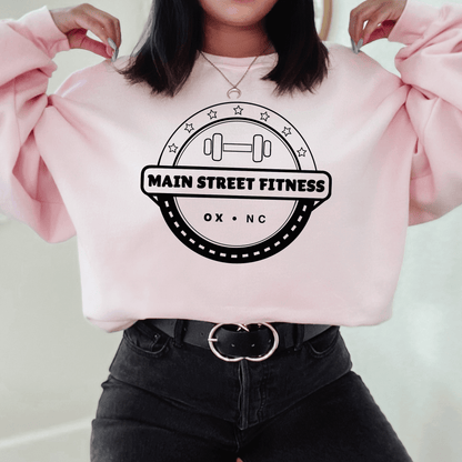 Main Street Fitness Crewneck Sweatshirt - Winks Design Studio,LLC
