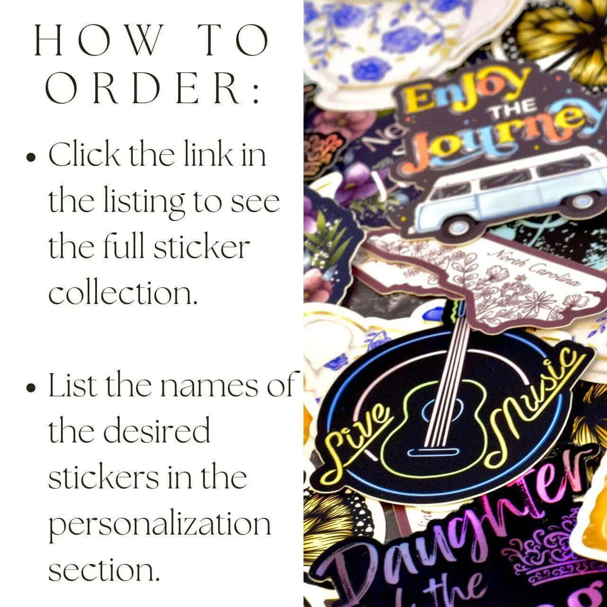 Decorative Choose Your Own Sticker by Winks Design Studio, LLC featuring colorful, customizable adhesive stickers on a white background.