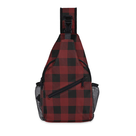 Red Buffalo Plaid Crossbody Bag - Winks Design Studio,LLC