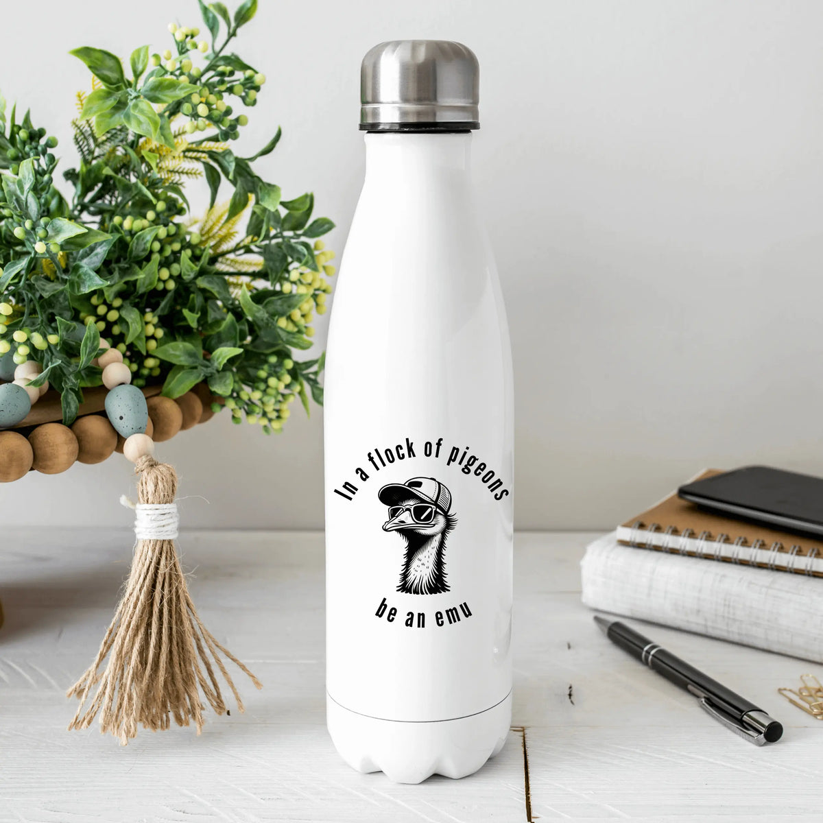 Winks Design Studio LLC R &amp; R 17oz stainless steel tumbler with classic logo, durable drinkware for hot or cold beverages.