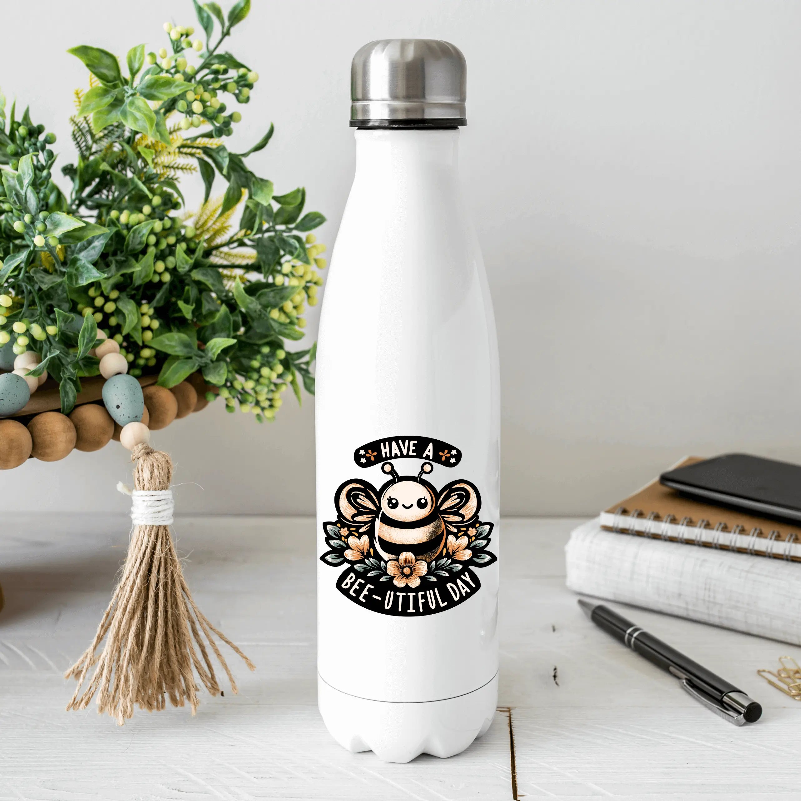 Winks Design Studio LLC 17oz stainless steel tumbler with R &amp; R logo, durable drinkware for hot or cold beverages.
