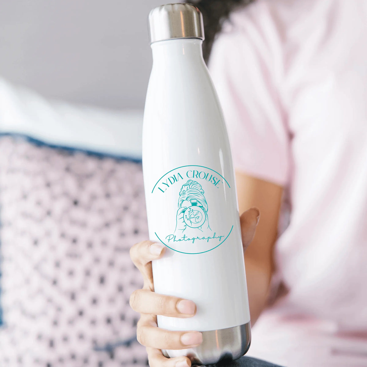 Winks Design Studio 17oz Lydia Crouse Photography tumbler, reusable drinkware with colorful artwork and durable stainless steel construction.