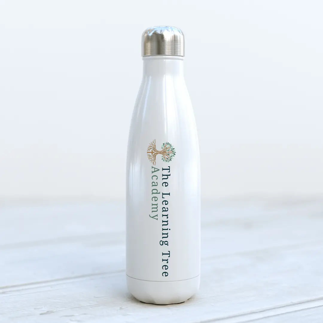 Winks Design Studio LLC 17oz tumbler with The Learning Tree Academy logo, durable drinkware for hot or cold beverages.