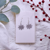 Wooden Shimmering Snowflake Earrings - Winks Design Studio,LLC