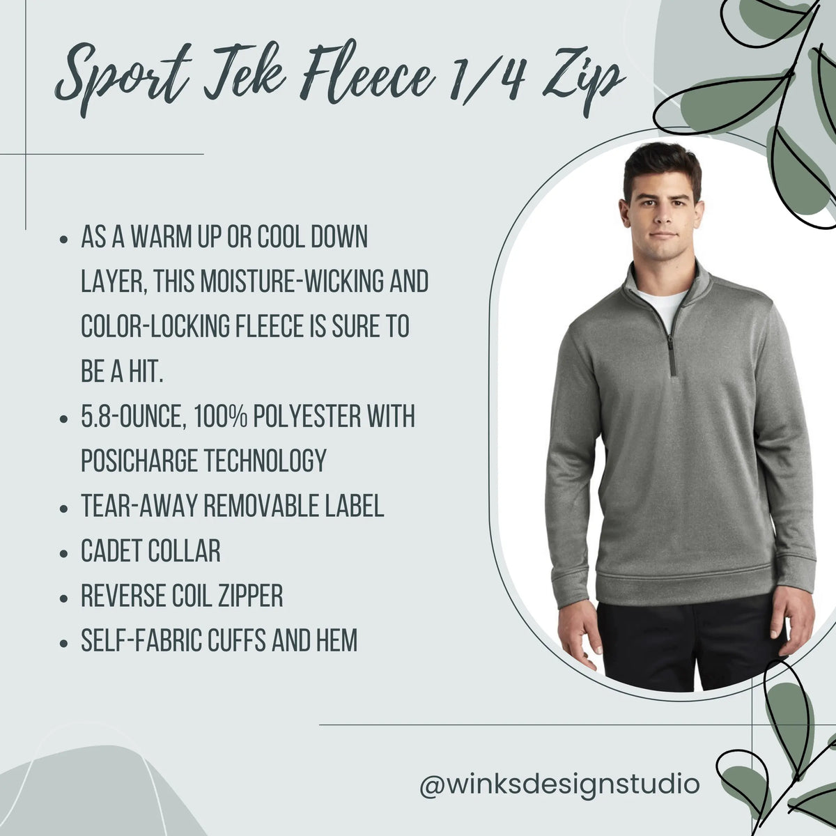 Small Verdigris fleece pullover by Winks Design Studio, LLC in true royal color, showing soft fleece fabric and casual fit.