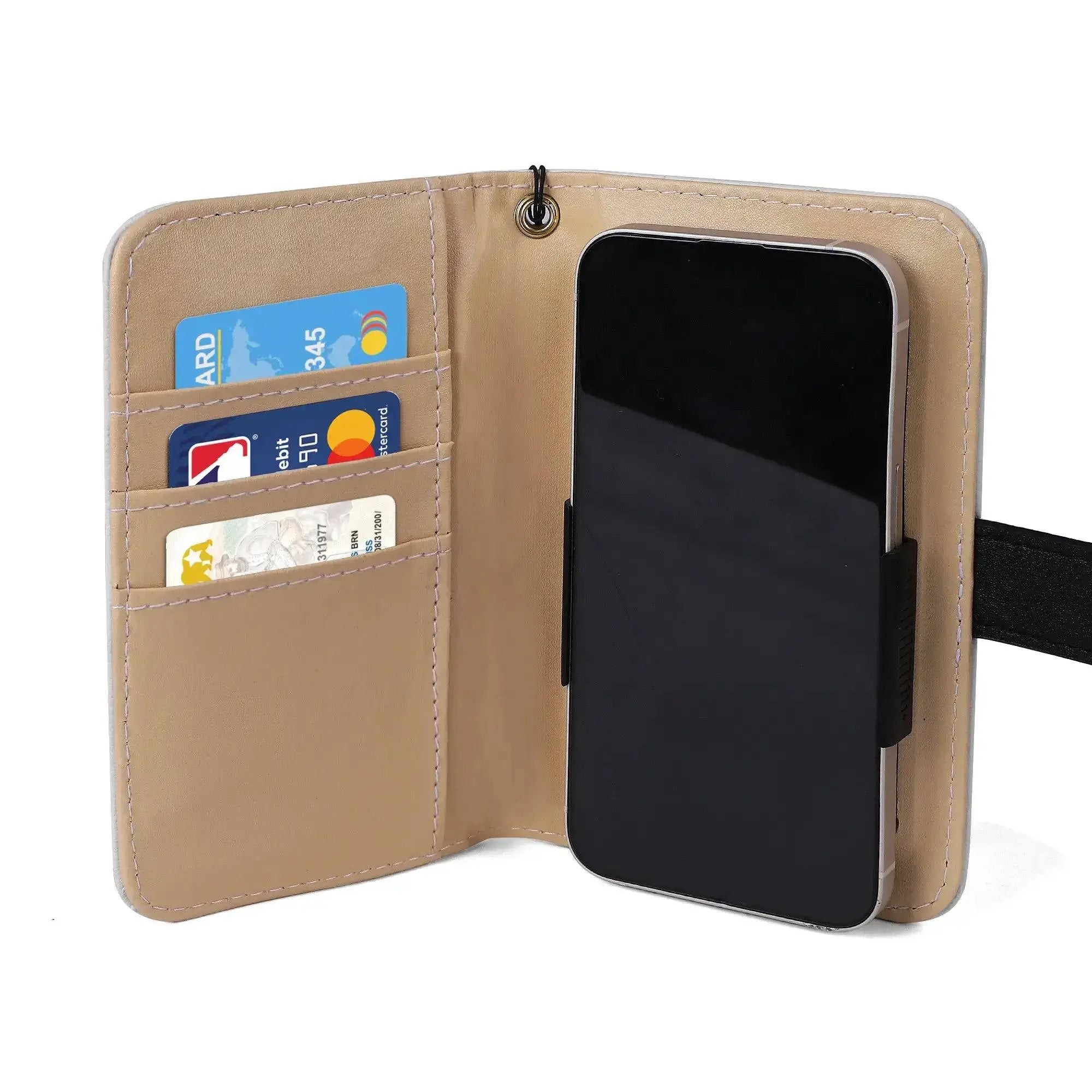 Winks Design Studio LLC flip phone case wallet with a small flower and pumpkin design, featuring a flip cover and card slots.