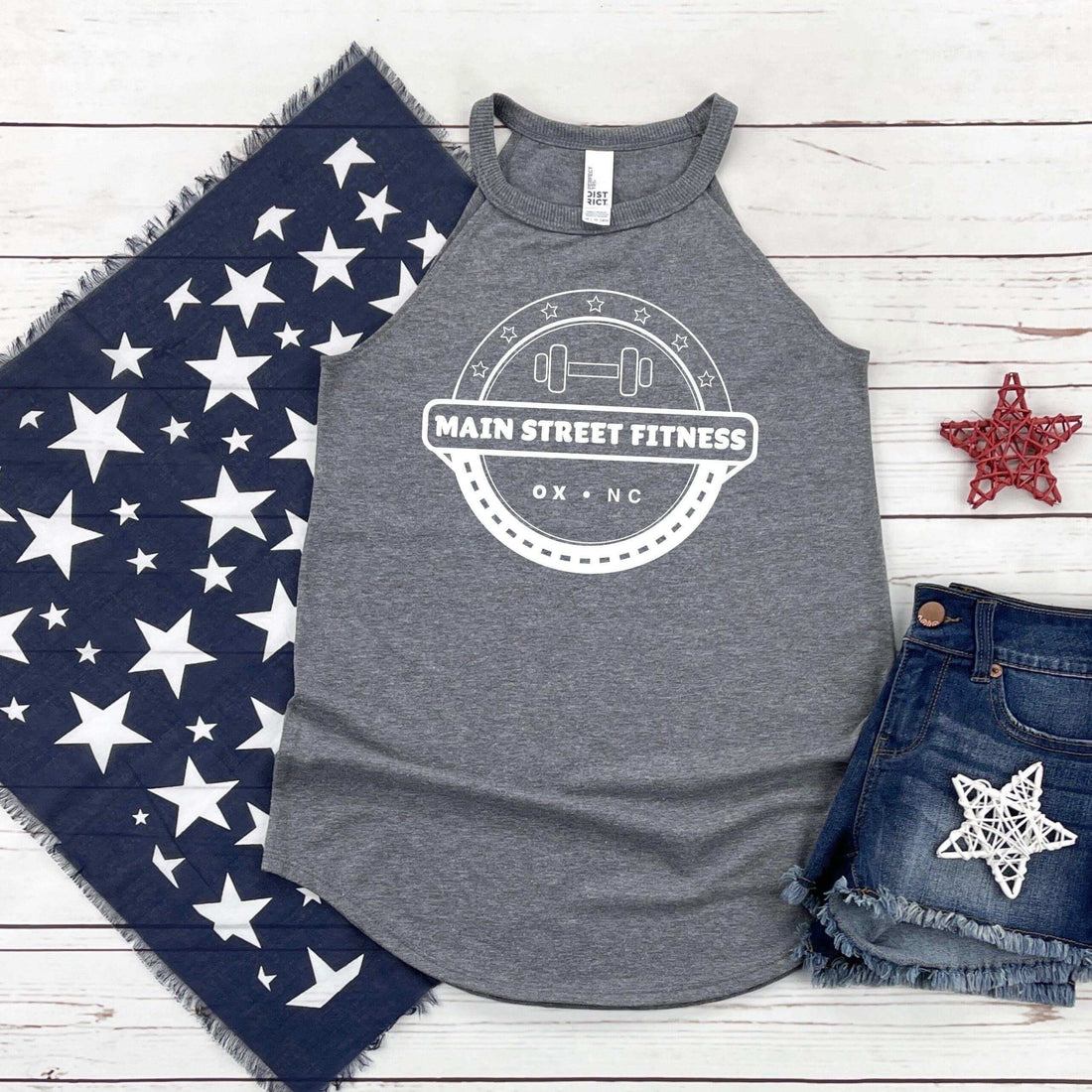 Main Street Fitness Halter Tank - Winks Design Studio,LLC