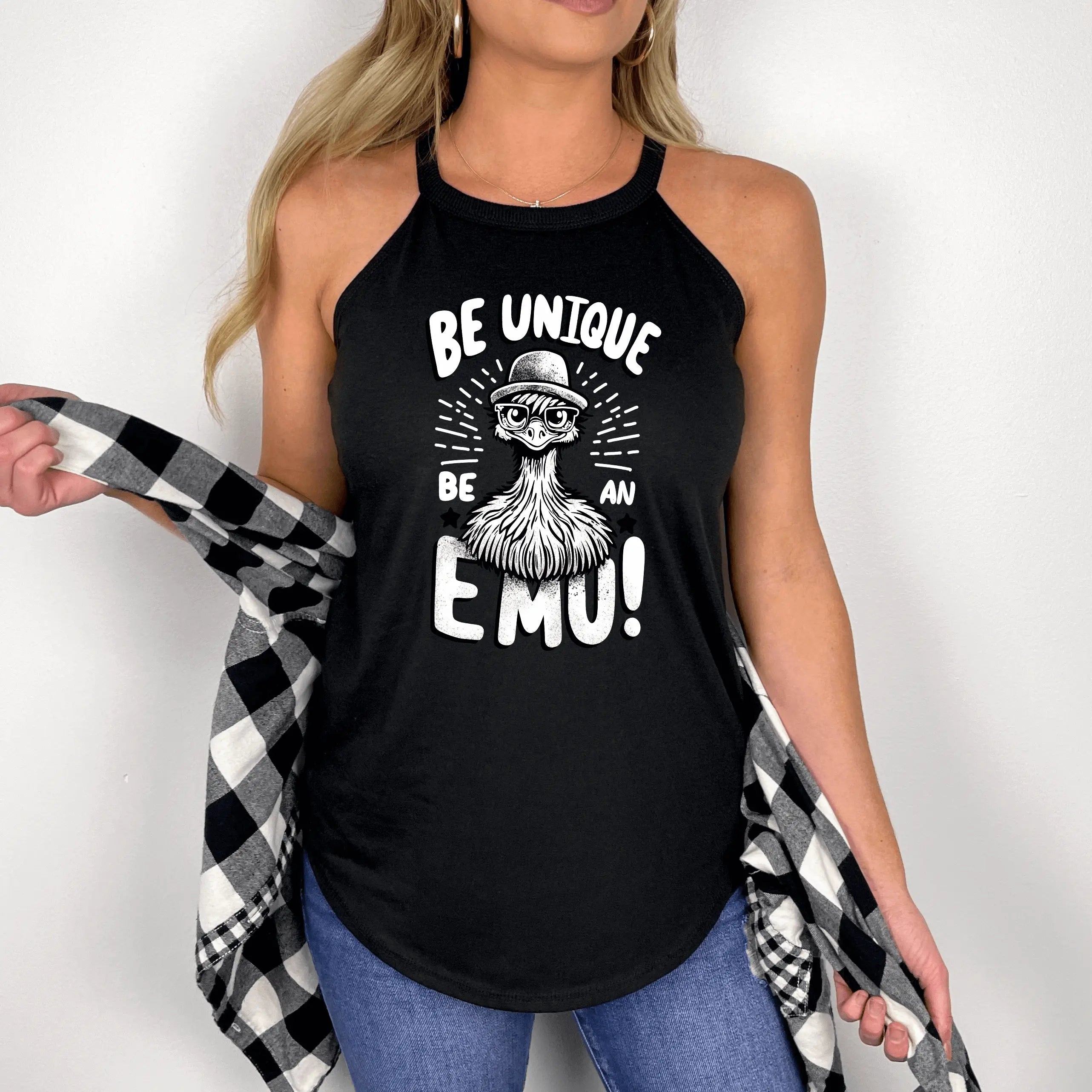 Winks Design Studio LLC R &amp; R halter tank top in small size, featuring classic R &amp; R logo on lightweight halter-style top