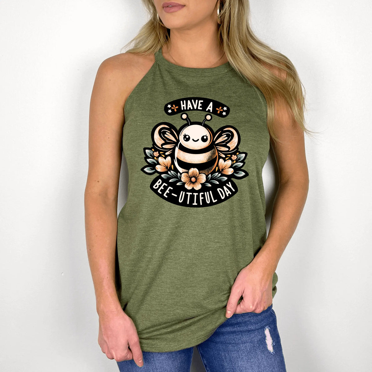 Winks Design Studio LLC R &amp; R halter tank top in small size with classic R &amp; R logo, sleeveless halter style.