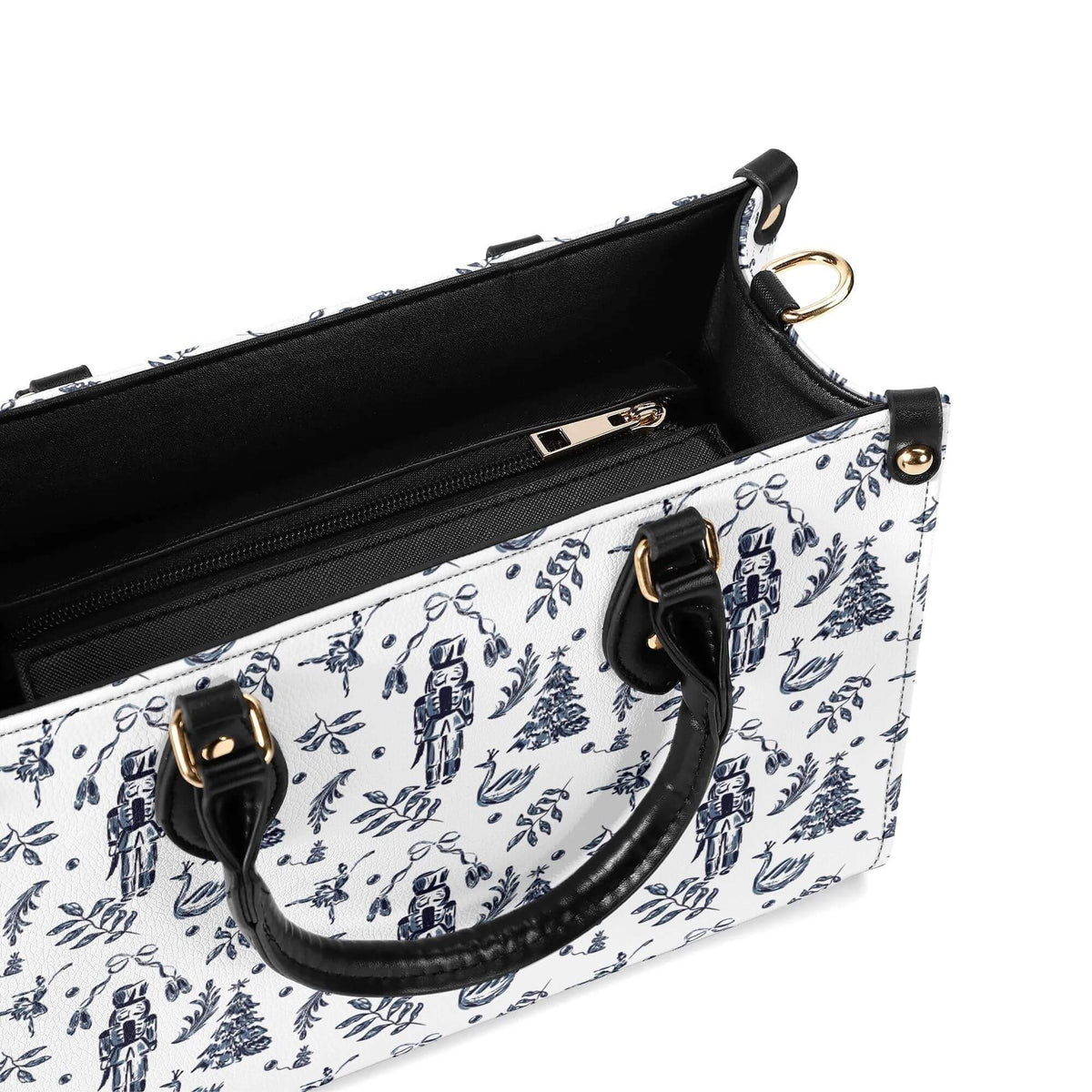Luxury leather Nutcracker handbag by Winks Design Studio, LLC, featuring a stylish, high-quality handbag with intricate details.