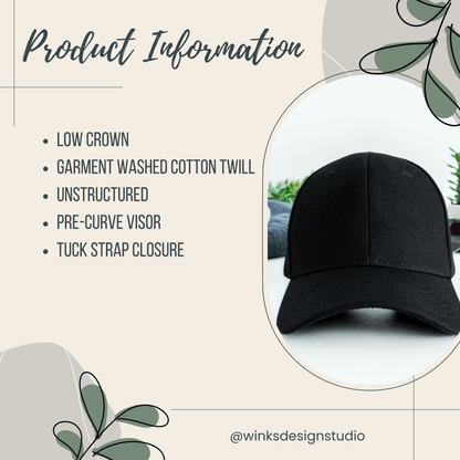 Custom Pet Ear Outline Twill Hat - Winks Design Studio,LLC