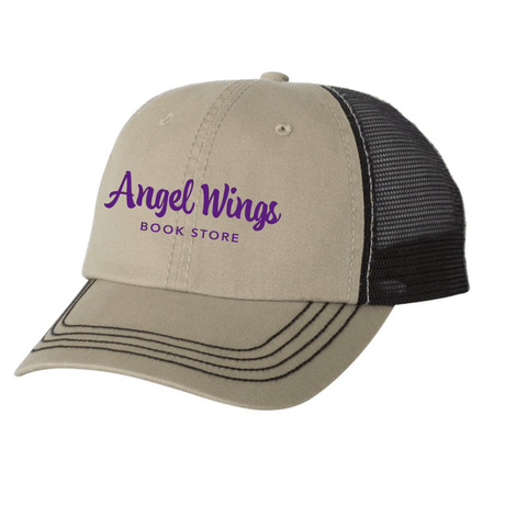 Angel Wings Bookstore Trucker Hat - Winks Design Studio,LLC