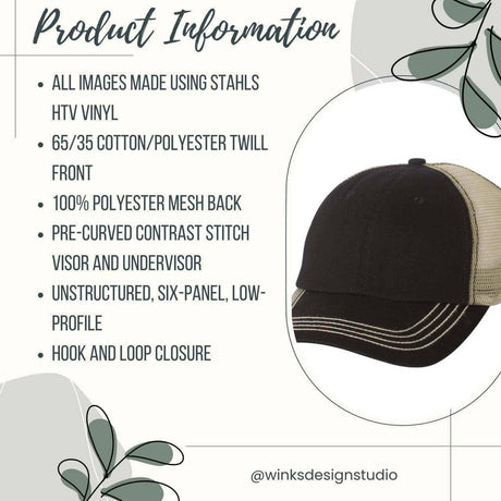 Lydia Crouse Trucker Hat - Winks Design Studio,LLC