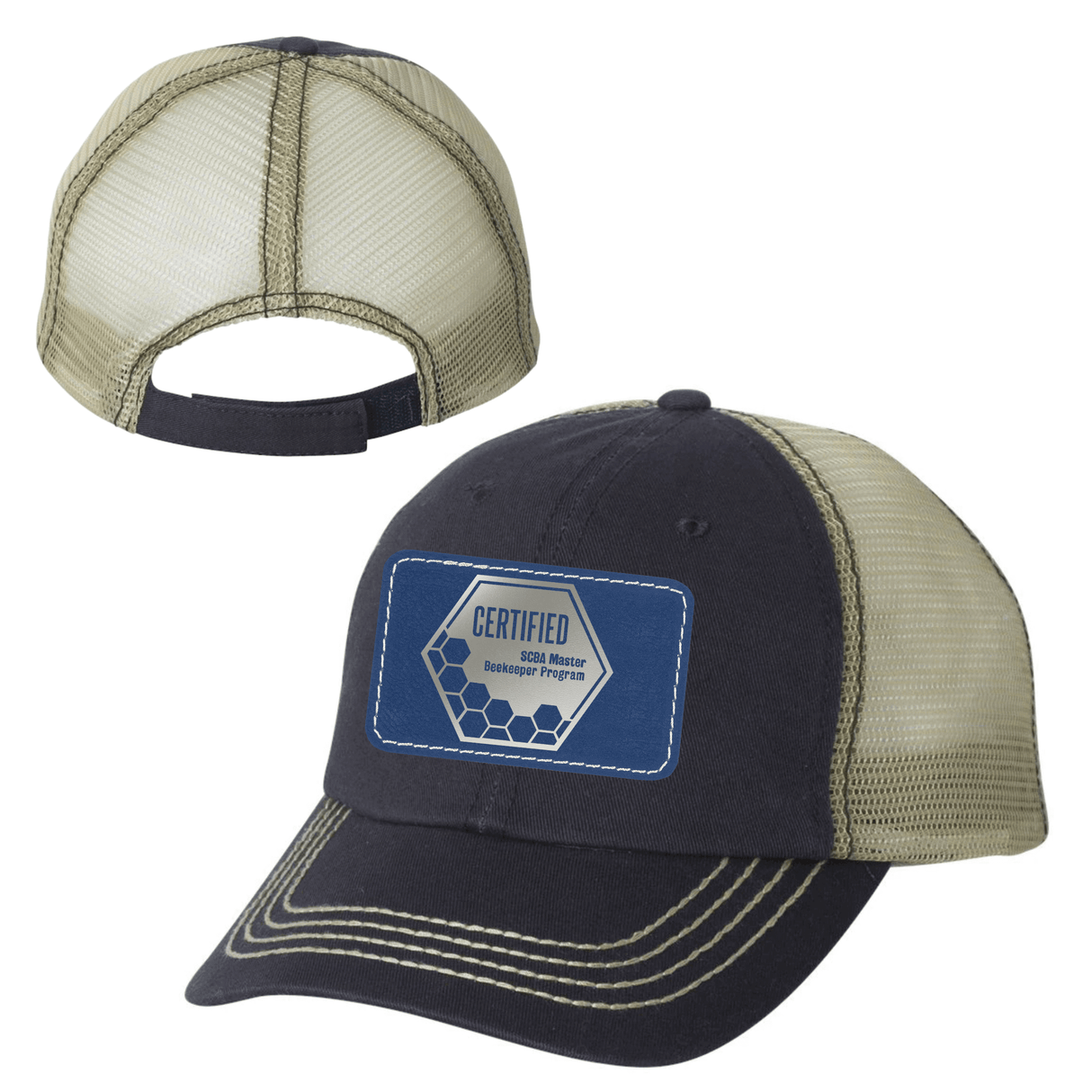 SCBA Trucker Hat With Leather Patch - Winks Design Studio,LLC