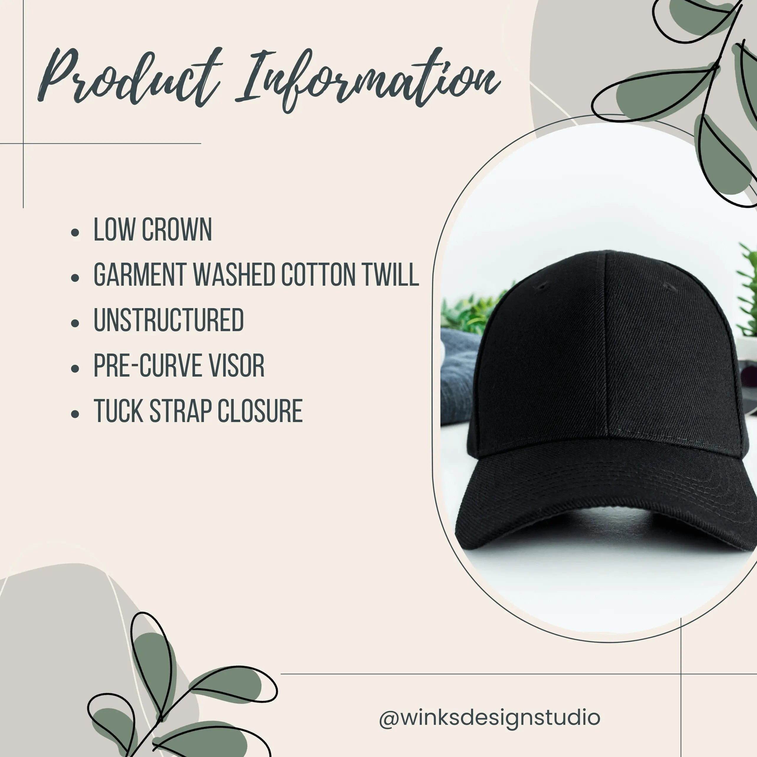 White Avian Exotic Twill Hat by Winks Design Studio, LLC, featuring a stylish, textured twill fabric and a classic hat shape.