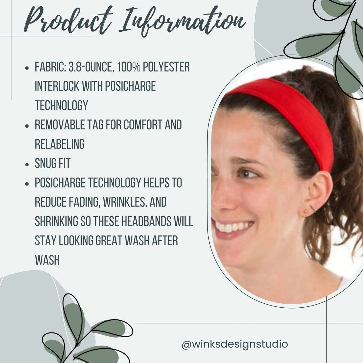 Black Main Street Fitness headband by Winks Design Studio, LLC, featuring a comfortable, stylish headband for active wear.