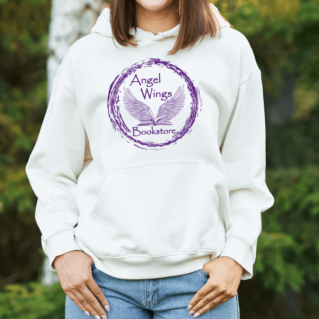 Angel Wings Bookstore Circular Hoodie - Winks Design Studio,LLC