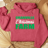 Granville Christmas Farm Front Pouch Hoodie - Winks Design Studio,LLC