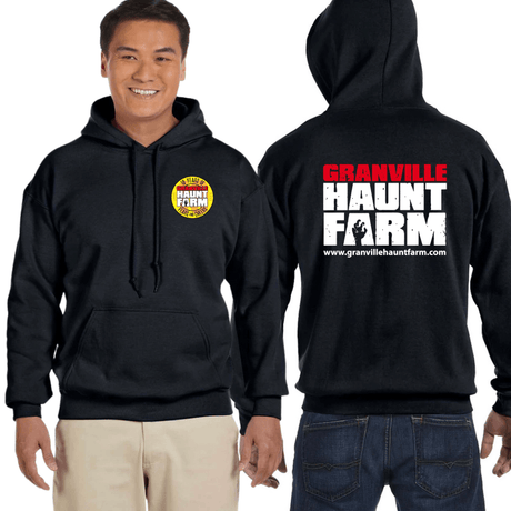 Granville Haunt Farm Front Pouch Hoodie - Winks Design Studio,LLC