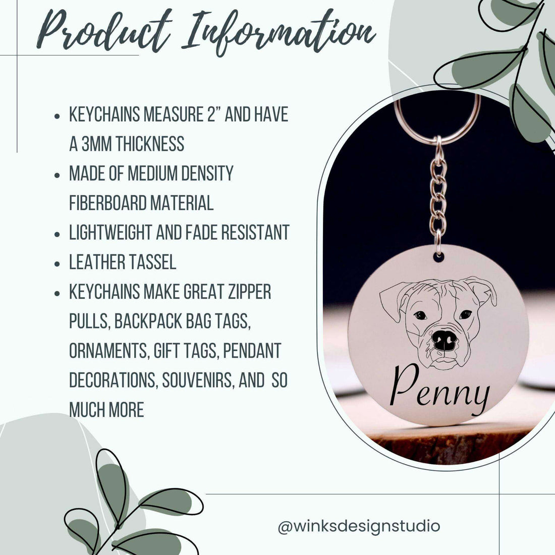 Granville Christmas Farm Keychain - Winks Design Studio,LLC