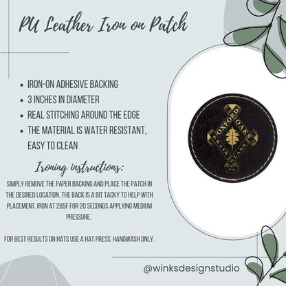Oxford Oaks Distillery Leather Patch - Winks Design Studio,LLC