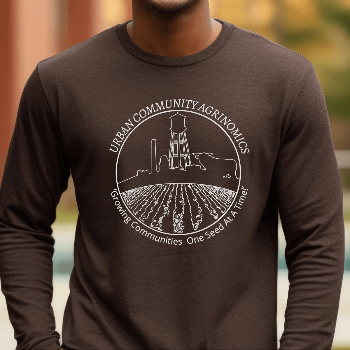 Winks Design Studio LLC UCAN Long Sleeve shirt in military green, small size, featuring a comfortable and casual long sleeve design.