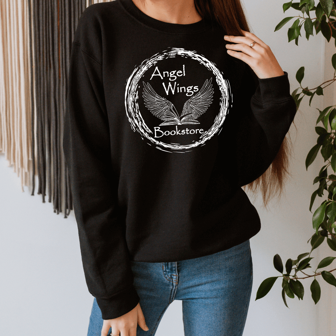 Angel Wings Bookstore Circular Long Sleeve - Winks Design Studio,LLC