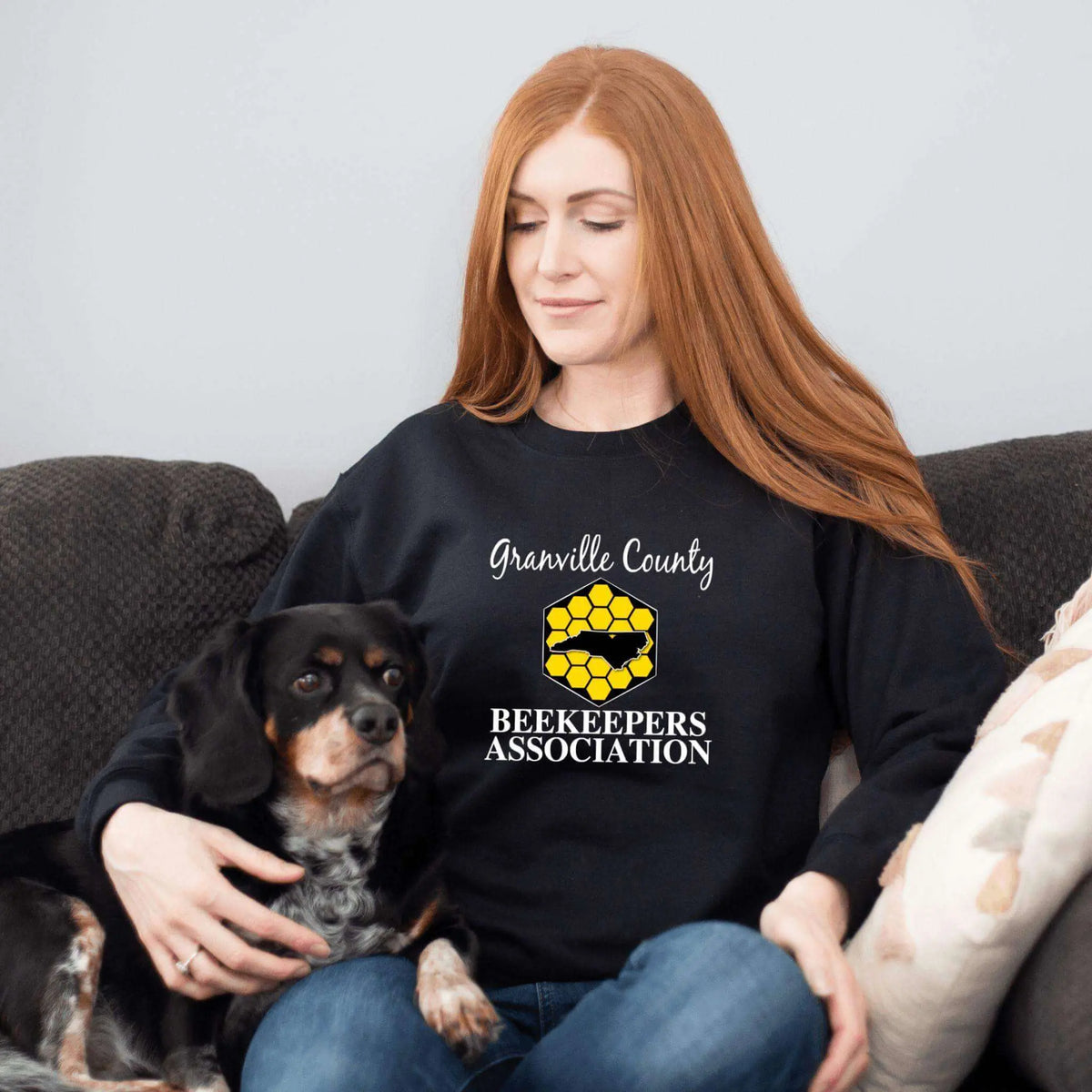 White long sleeve shirt by Winks Design Studio, LLC with a GCBA center chest image, displayed flat.