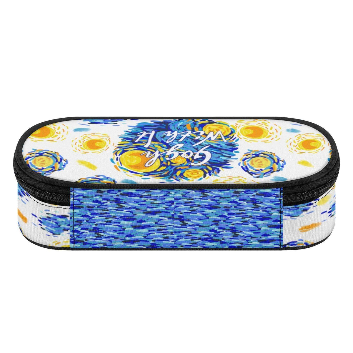Starry Night 3-Layer Multi Purpose Makeup Bag Organizer by Winks Design Studio, LLC, featuring multiple compartments for cosmetics and accessories.