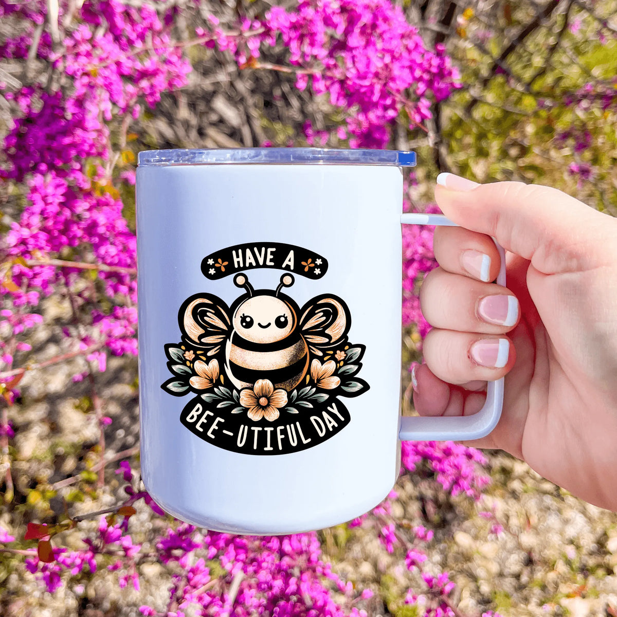 R &amp; R 13oz insulated stainless steel mug by Winks Design Studio with classic logo in various designs.