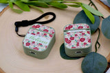 Personalized Rose Pattern AirPods Case - Winks Design Studio,LLC