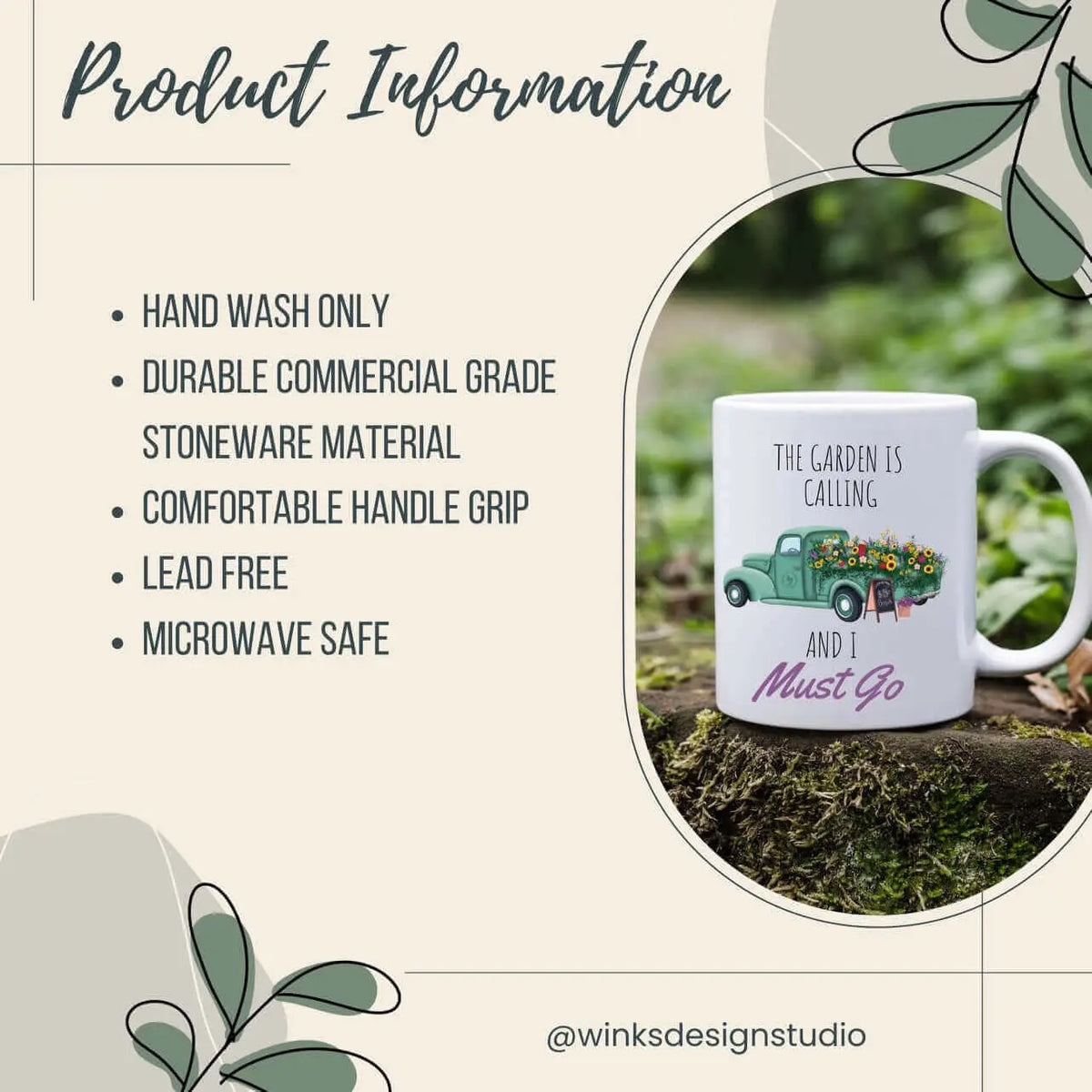 Angel Wings Ceramic Mug by Winks Design Studio LLC featuring a detailed angel wing design on a white ceramic mug.