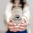 Customizable City and State 16 oz. Frosted Beer Can Glass With Bamboo Lid And Straw - Winks Design Studio,LLC