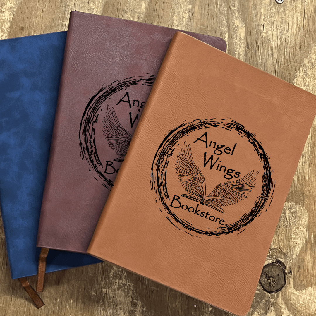 Angel Wings Bookstore Leather Journal - Winks Design Studio,LLC