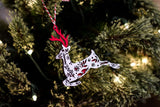 Festive Reindeer Christmas Ornament - Winks Design Studio,LLC