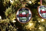 Customizable Christmas Wreath Ornament - Winks Design Studio,LLC